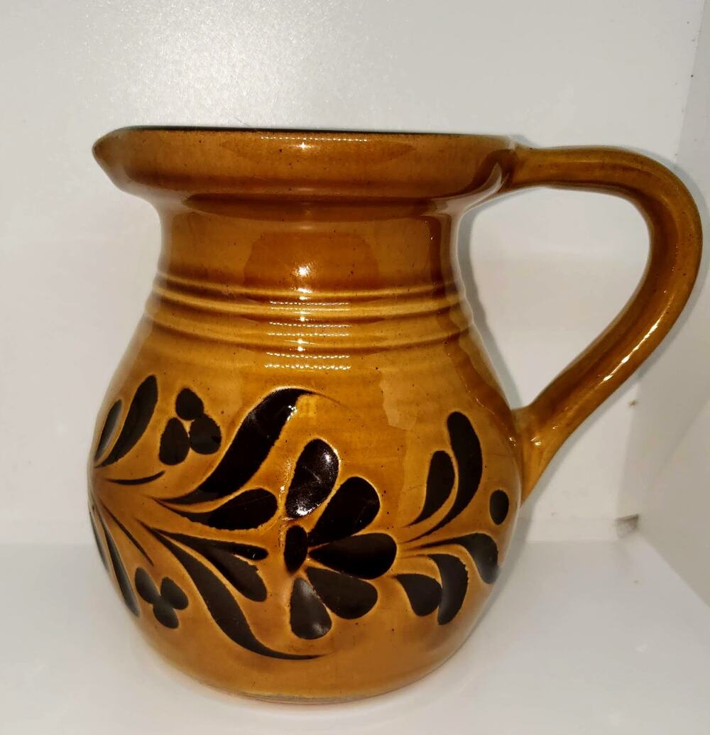 Vintage Handpainted Stonewear Tuscanny Pitcher